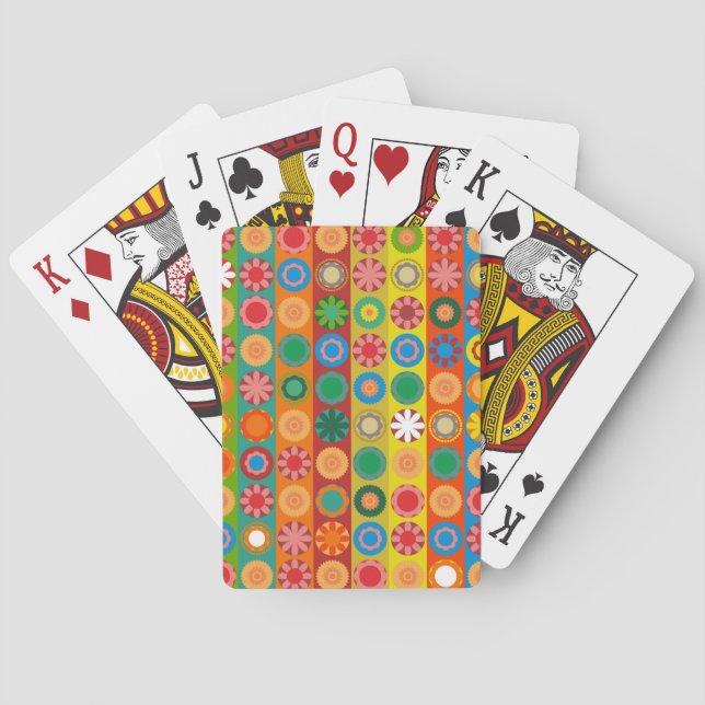 Baraja De Cartas Poder de las Flores en Filas (Reverso)