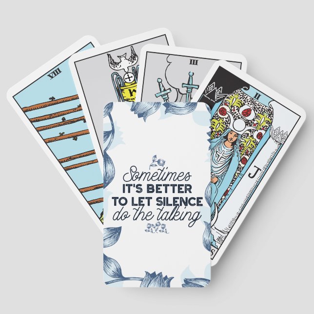 Baraja De Cartas Poder del silencio - Cita Inspiradora (Reverso )