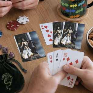 Baraja De Cartas Poderosa Hechicera de Fantasía Guardiana del Dragó
