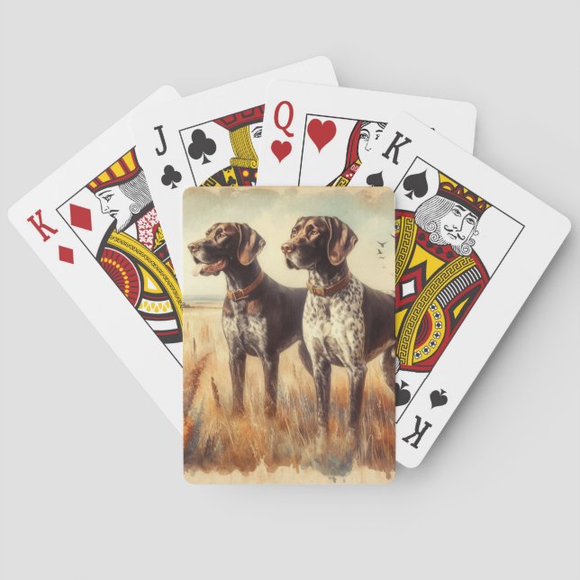 Baraja De Cartas Pointer Alemán de Pelo Corto (Reverso)