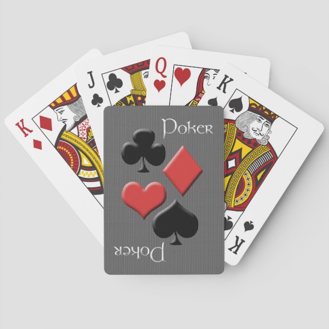 Baraja De Cartas Poker-4 se adapta a la cabina gris (Reverso)