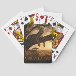 Baraja De Cartas Póker de ANIMALES de la sabana de acacia del leopa