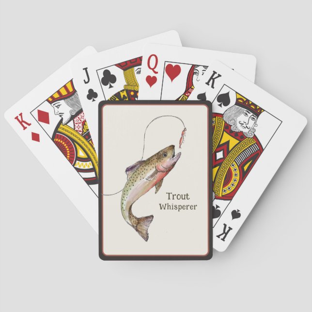 Baraja De Cartas Póker de pesca de trucha (Reverso)