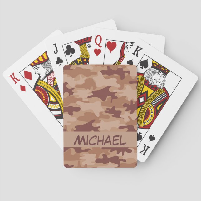 Baraja De Cartas Póker personalizado nombre del camuflaje de Camo (Reverso)