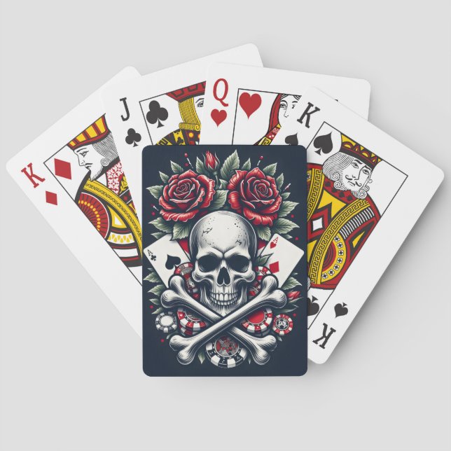 Baraja De Cartas Poker Skull (Reverso)