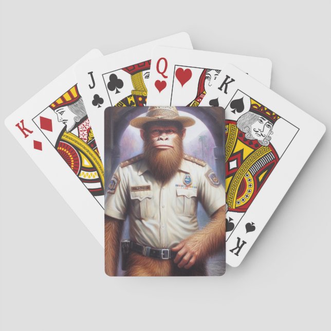 Baraja De Cartas Policía de pie de página (Reverso)
