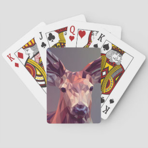 Baraja De Cartas Polígonos de ciervo Diseño Gráfico Escala Animal P
