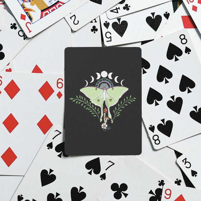 Baraja De Cartas Polilla Lunar Etérea Mística Verde Celestial (Subido por el creador)