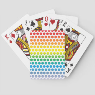 Baraja De Cartas Polka arco iris con puntos blancos