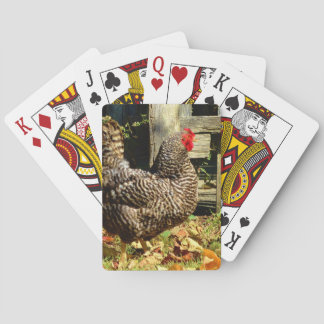 Baraja De Cartas Pollo blanco y negro