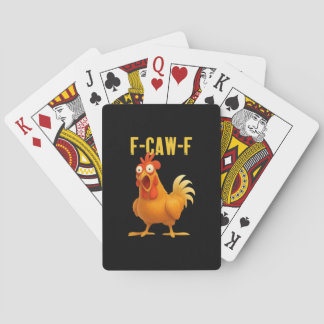 Baraja De Cartas Pollo Divertido F Caw F Meme Estilo Moderno de Mod