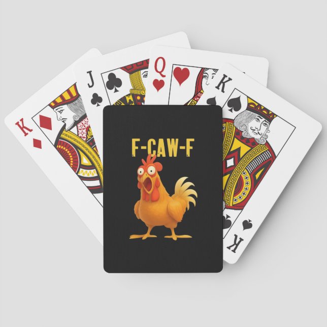 Baraja De Cartas Pollo Divertido F Caw F Meme Estilo Moderno de Mod (Reverso)