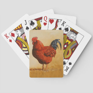 Baraja De Cartas Pollo Rojo de Rhode Island