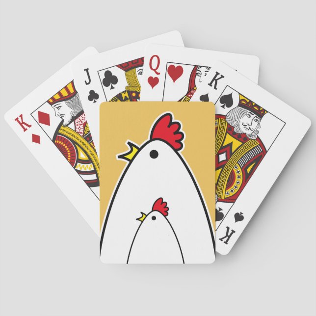 Baraja De Cartas Pollos (Reverso)