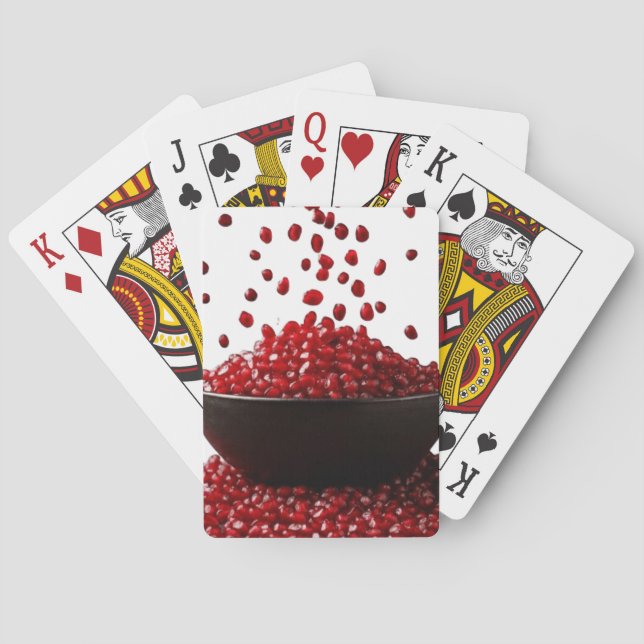 Baraja De Cartas Pomegranate Illustration – Elegant Fruit Design (Reverso)