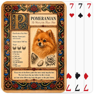 Baraja De Cartas Pomerania, Arte de Bestiario Medieval