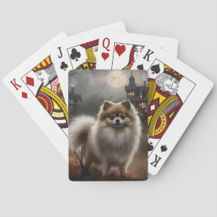 Baraja De Cartas Pomerania de Halloween de Terror