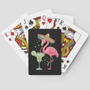 Baraja De Cartas Poncho Mexicano Divertido de Flamenco Bebiendo Mar
