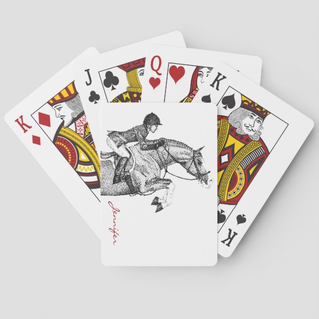 Baraja De Cartas Pony Pointillism de caza (Reverso)
