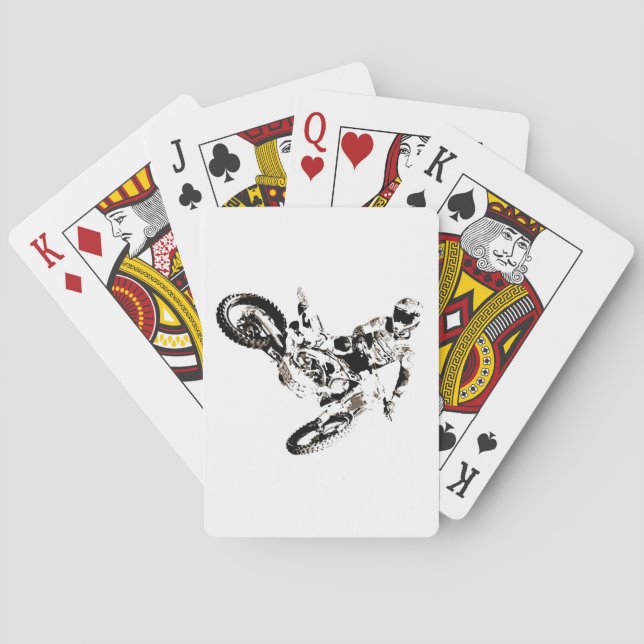 Baraja De Cartas Pop Art Motocross Motoryle Sport (Reverso)