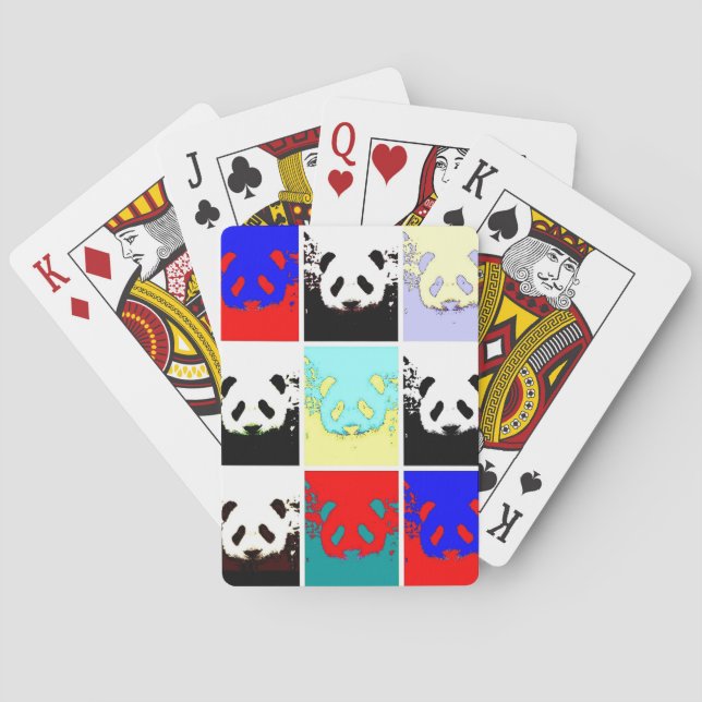 Baraja De Cartas Pop Art Panda (Reverso)