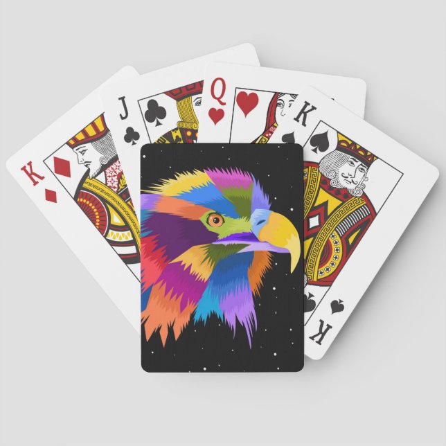 Baraja De Cartas Pop de águila estilizada (Reverso)