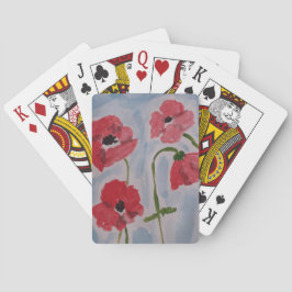 Baraja De Cartas Poppies rojos salvajes