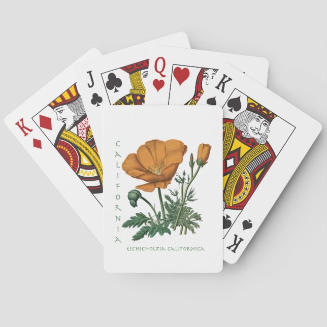 Baraja De Cartas Poppy de California (Reverso)