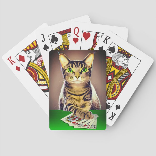 Baraja De Cartas Póquer de juego de gatos en tablas (Reverso)