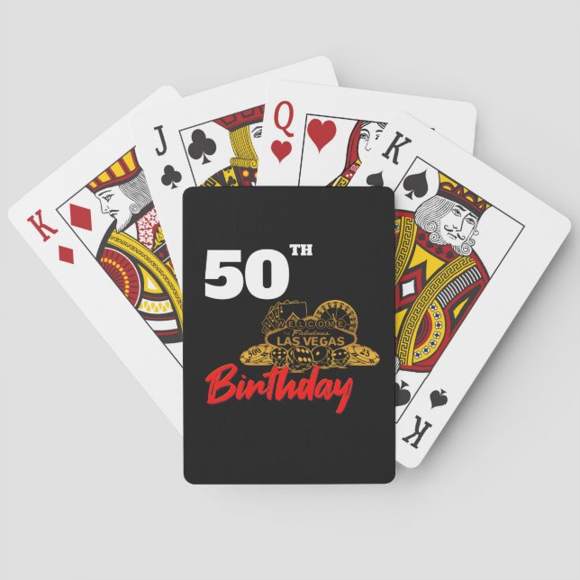 Baraja De Cartas Póquer Personalizado del partido de cumpleaños Las (Reverso)