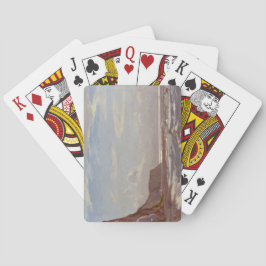 Baraja De Cartas Por la mañana a orillas del mar en la Isla de Wigh