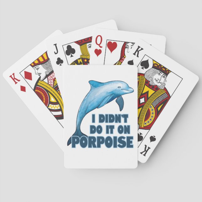 Baraja De Cartas Porpoise Funny animal pun (Reverso)