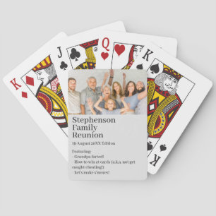 Baraja De Cartas Portada de revista de foto de reunión de familia m