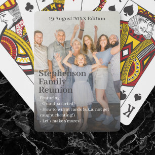 Baraja De Cartas Portada de revista de foto de reunión familiar mod