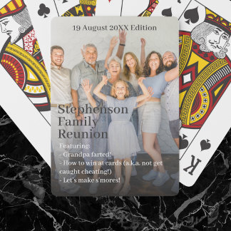 Baraja De Cartas Portada de revista de foto de reunión familiar mod