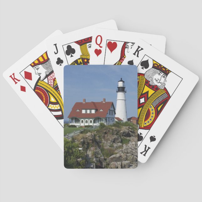 Baraja De Cartas Portland Head Light, Cape Elizabeth, Maine, (Reverso)