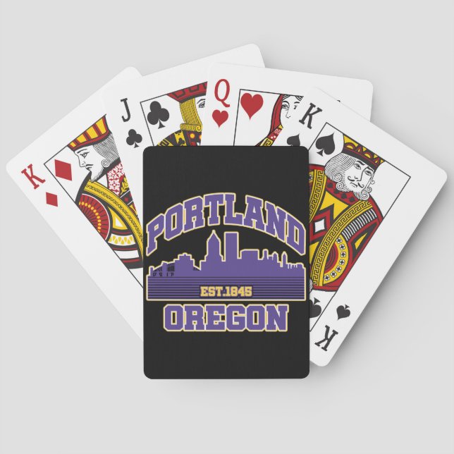 Baraja De Cartas Portland, Oregón (Reverso)