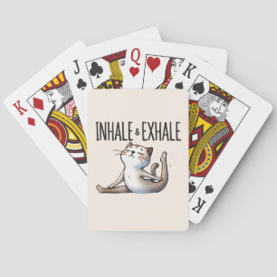 Baraja De Cartas Pose de yoga para gato - Inhale y exhale