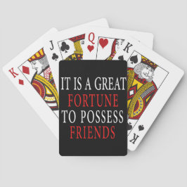 Baraja De Cartas poseer tarjetas de reproducción clásicas de amigos