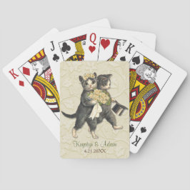 Baraja De Cartas Posh Cats Boda Ivory