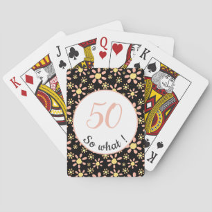 Baraja De Cartas Positivo 50º cumpleaños Gracioso 50 entonces qué