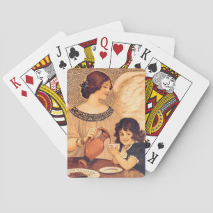 Baraja De Cartas Póster Antiguo del Ángel de Chocolate Francés: Art