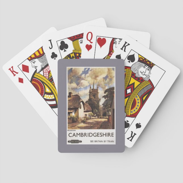 Baraja De Cartas Poster británico de los ferrocarriles de la (Reverso)