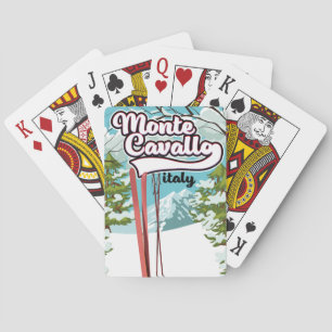 Baraja De Cartas poster de esquí monte cavallo Italy
