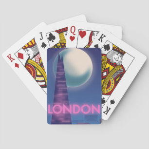 Baraja De Cartas Póster de viaje de Londres neón