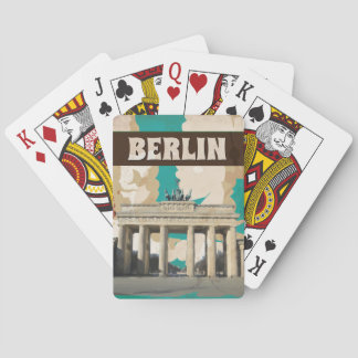 Baraja De Cartas Poster de Viajes de Berlín Vintage