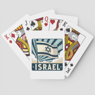 Baraja De Cartas Poster de Viajes de Israel Vintage