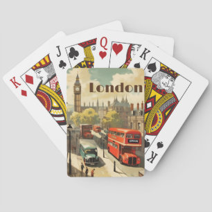 Baraja De Cartas Poster de Viajes de Vintage London City Center