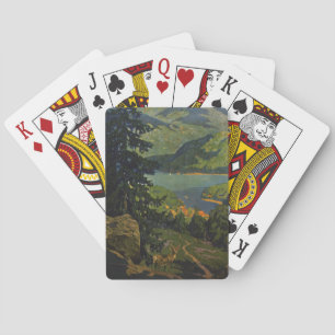 Baraja De Cartas Poster De Viajes Vintage Para Las Montañas Adirond