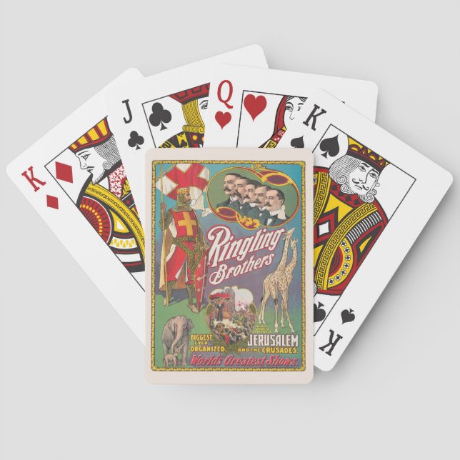Baraja De Cartas Poster del circo de los hermanos de la ringling de (Reverso)